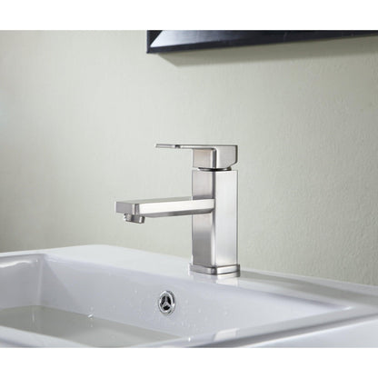 ANZZI Naiadi Series 3" Single Hole Brushed Nickel Bathroom Sink Faucet