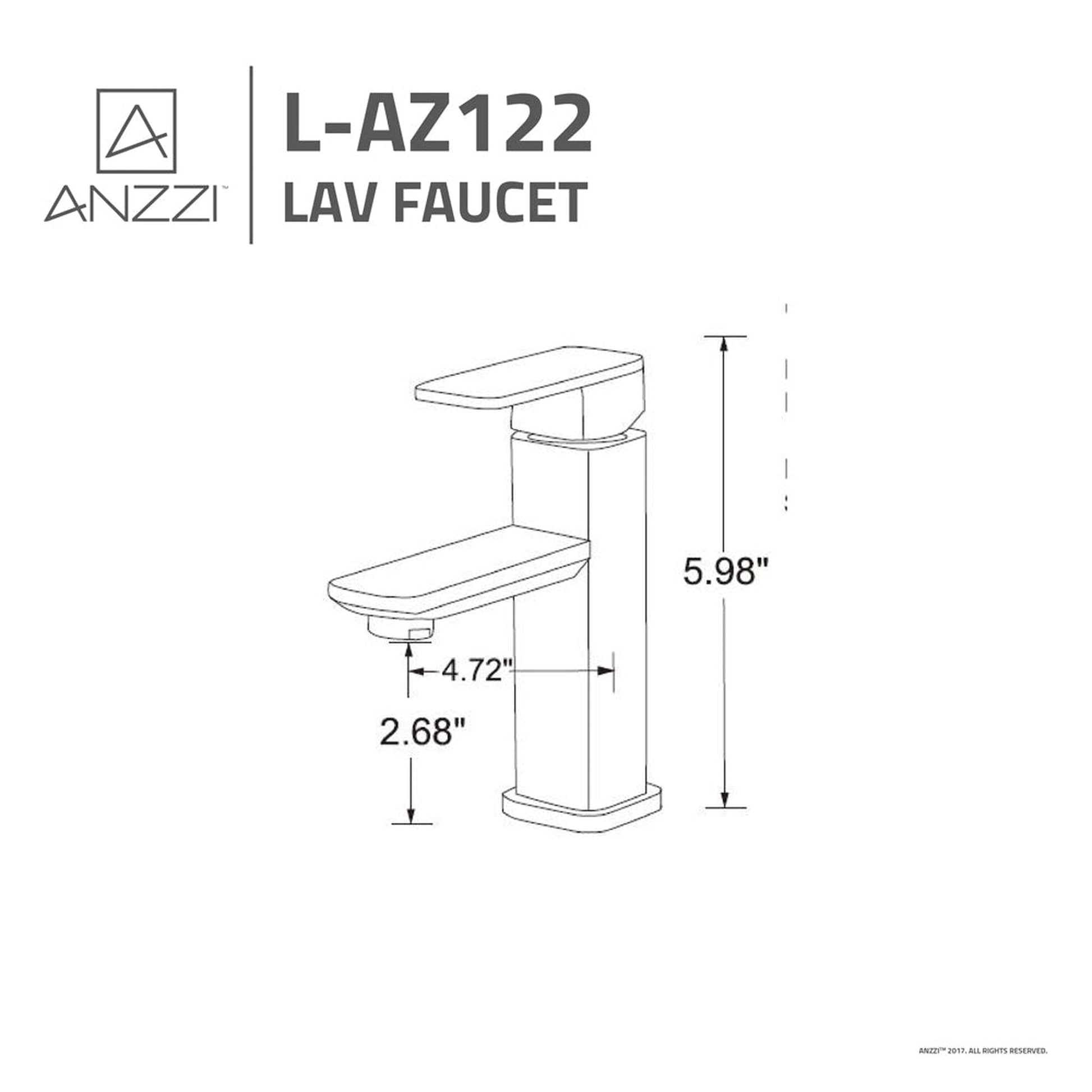 ANZZI Naiadi Series 3" Single Hole Oil Rubbed Bronze Bathroom Sink Faucet