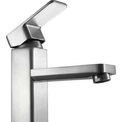 ANZZI Nettuno Series 9" Single Hole Brushed Nickel Bathroom Sink Faucet