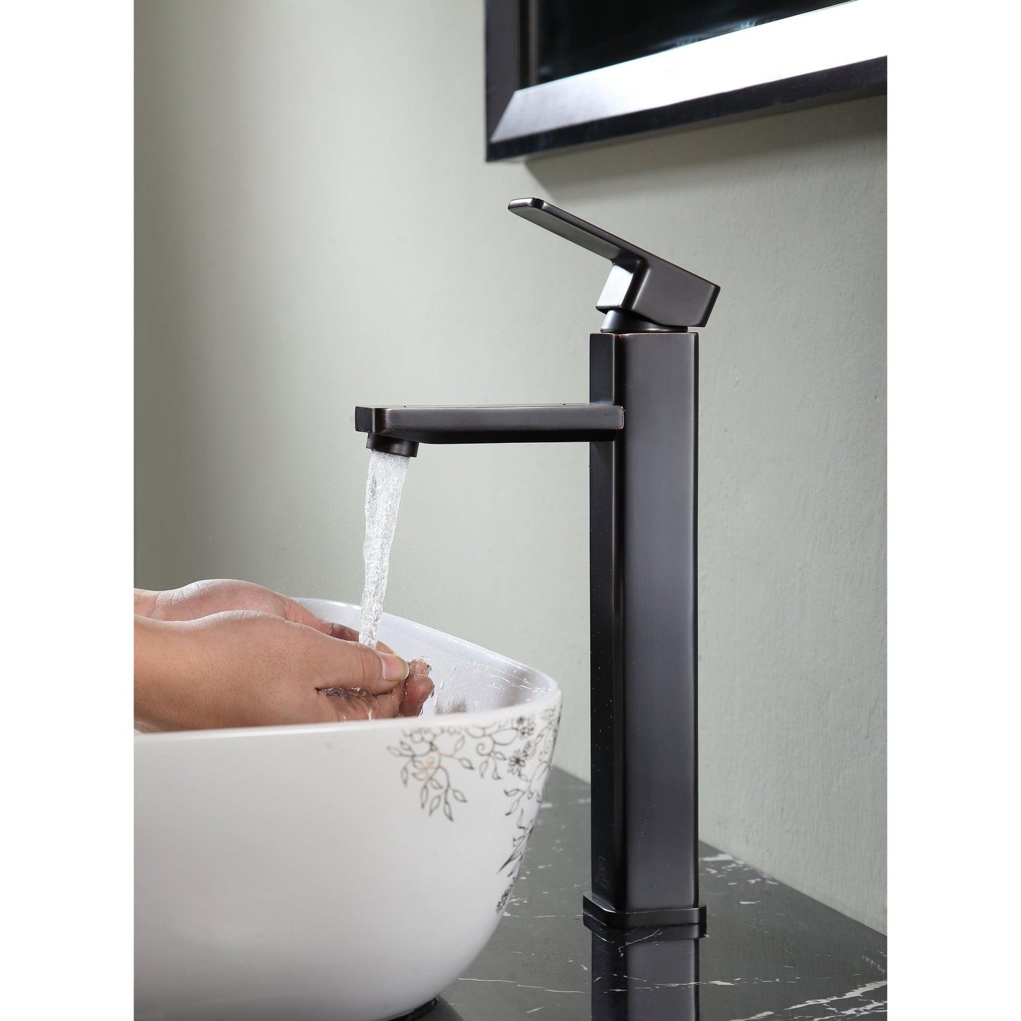 ANZZI Nettuno Series 9" Single Hole Oil Rubbed Bronze Bathroom Sink Faucet