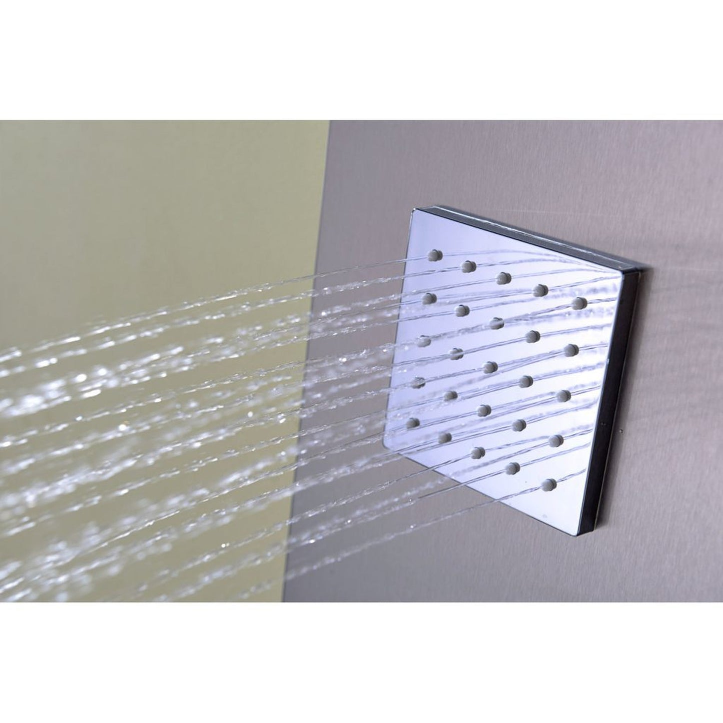 ANZZI Niagara Series 64" Brushed Stainless Steel 2-Jetted Full Body Shower Panel With Heavy Rain Shower Head and Euro-Grip Hand Sprayer