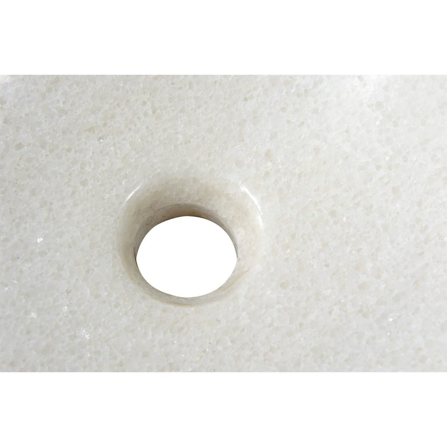 ANZZI Nora Series 17" x 17" Round White Marble Vessel Sink