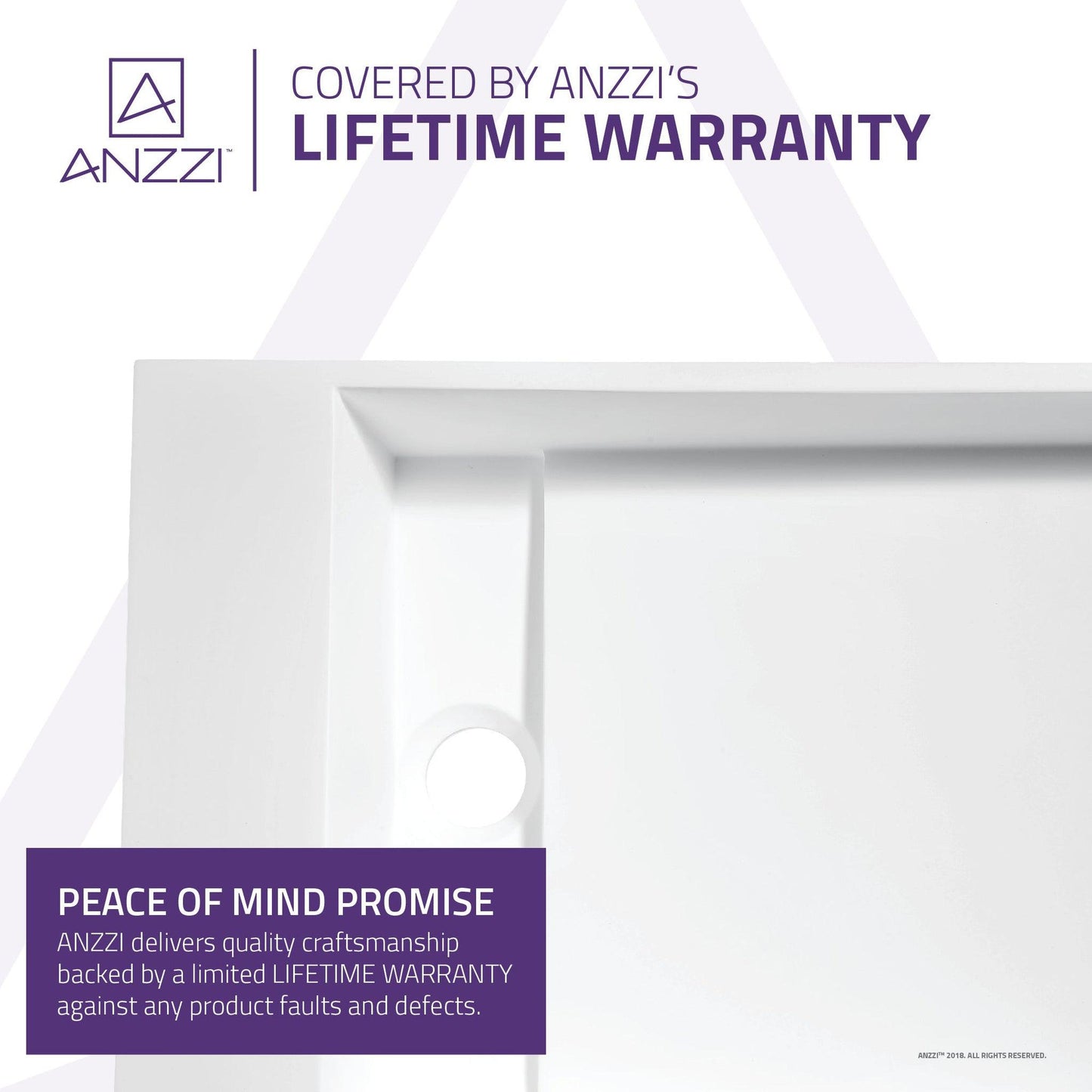 ANZZI Pascal Series 20" x 12" Rectangular Matte White Vessel Sink