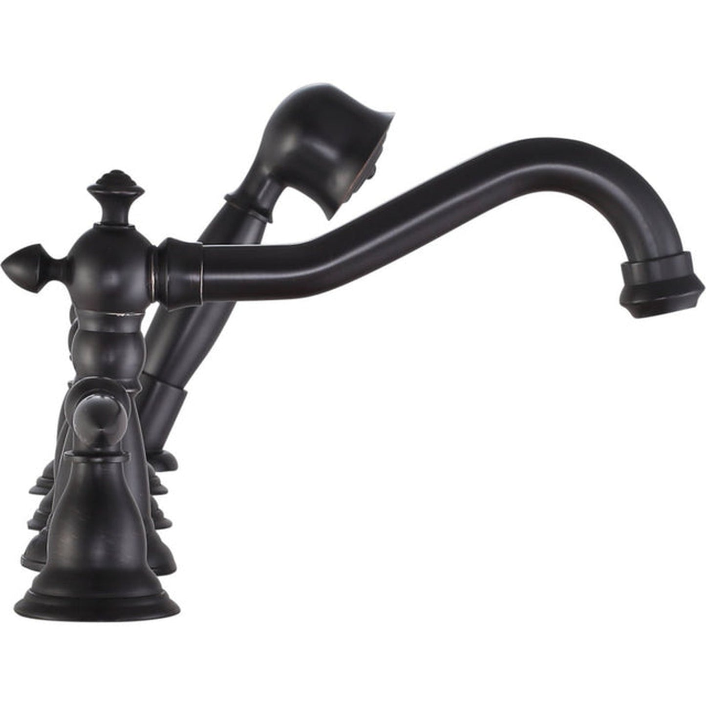 ANZZI Patriarch Series 3-Handle Oil Rubbed Bronze Roman Tub Faucet With Euro-Grip Handheld Sprayer
