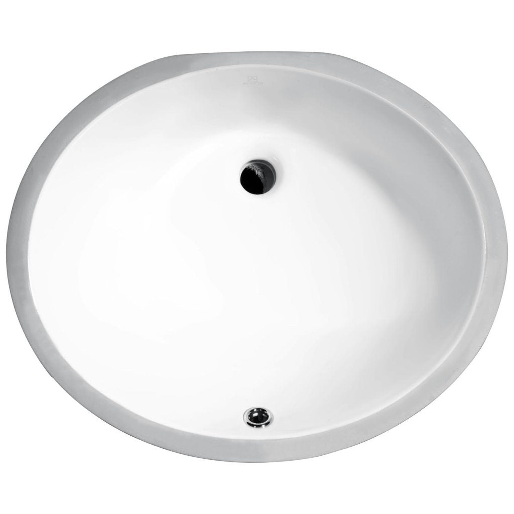 ANZZI Pegasus Series 18" x 15" Oval Shape Glossy White Undermount Sink With Built-In Overflow