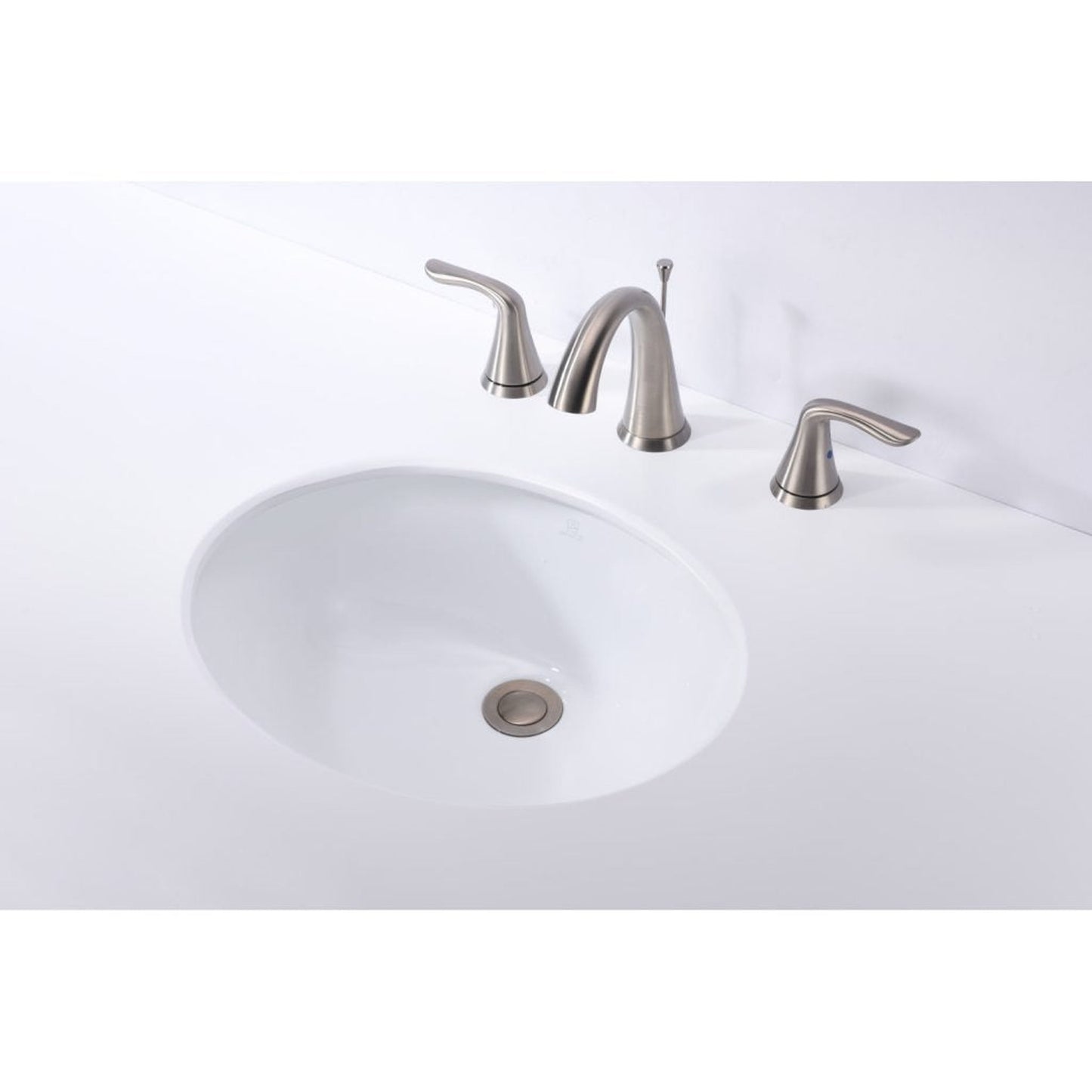 ANZZI Pegasus Series 18" x 15" Oval Shape Glossy White Undermount Sink With Built-In Overflow