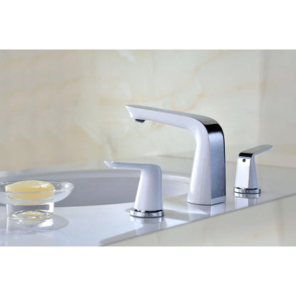 ANZZI Pendant Series 5" Widespread Polished Chrome Low-Arc Bathroom Sink Faucet