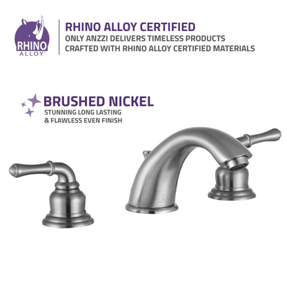 ANZZI Prince Series 3" Widespread Brushed Nickel Bathroom Sink Faucet