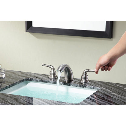 ANZZI Prince Series 3" Widespread Brushed Nickel Bathroom Sink Faucet