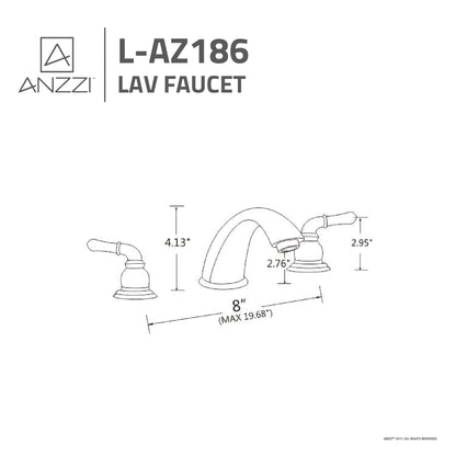 ANZZI Princess Series 3" Widespread Brushed Nickel Bathroom Sink Faucet