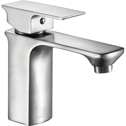 ANZZI Promenade Series 4" Single Hole Brushed Nickel Bathroom Sink Faucet