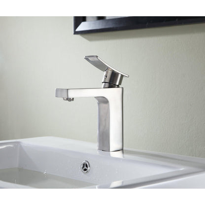 ANZZI Promenade Series 5" Single Hole Brushed Nickel Bathroom Sink Faucet