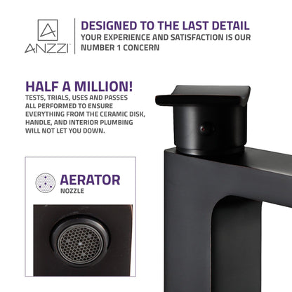 ANZZI Promenade Series 5" Single Hole Oil Rubbed Bronze Bathroom Sink Faucet