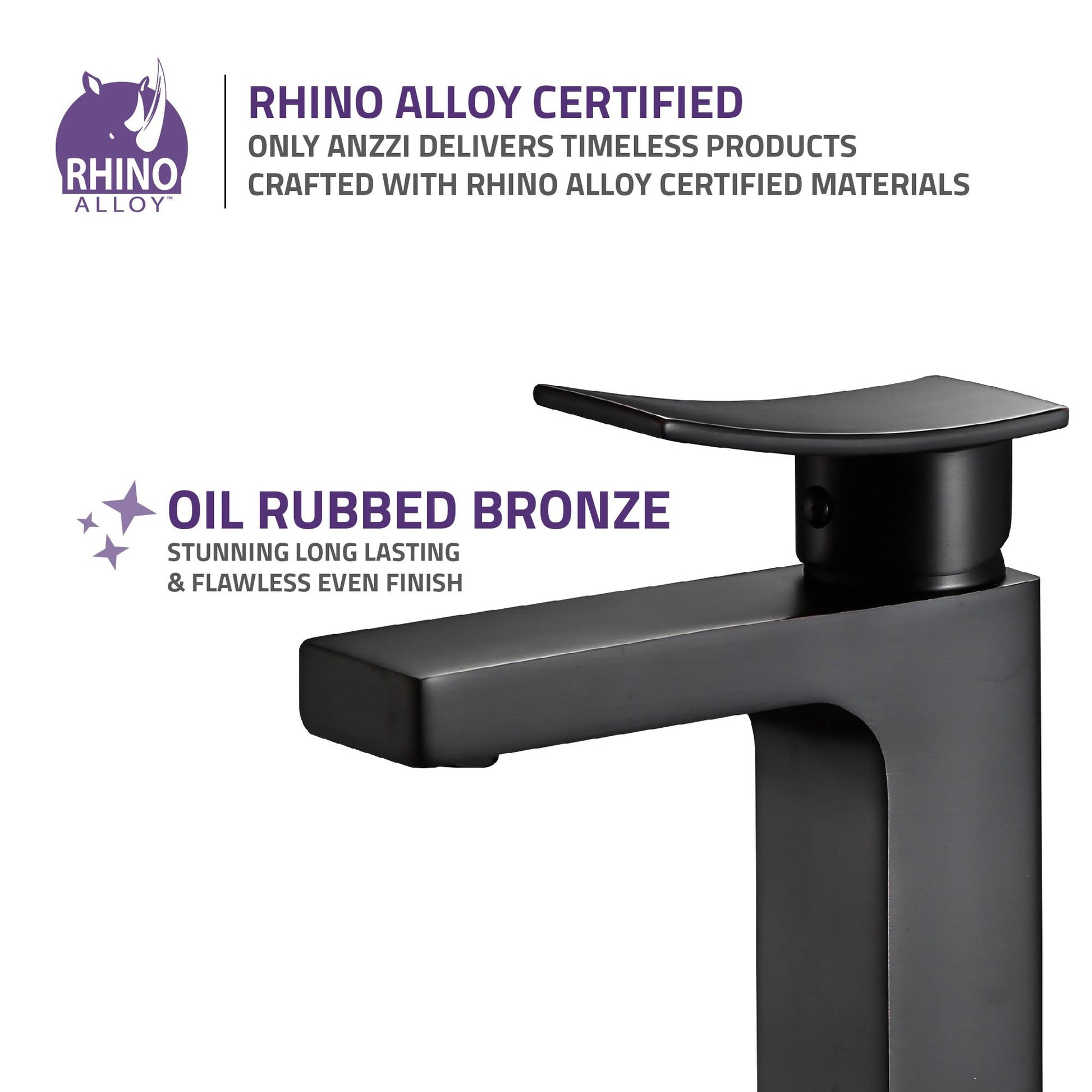 ANZZI Promenade Series 5" Single Hole Oil Rubbed Bronze Bathroom Sink Faucet