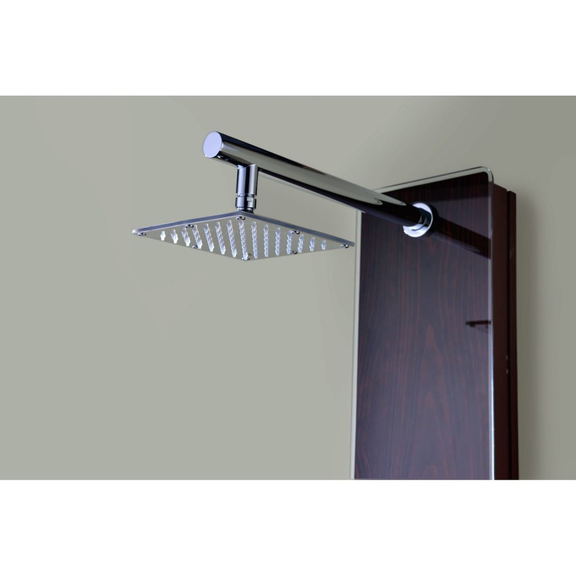 ANZZI Pure Series 59" Mahogany 3-Jetted Full Body Shower Panel With Heavy Rain Shower Head and Euro-Grip Hand Sprayer