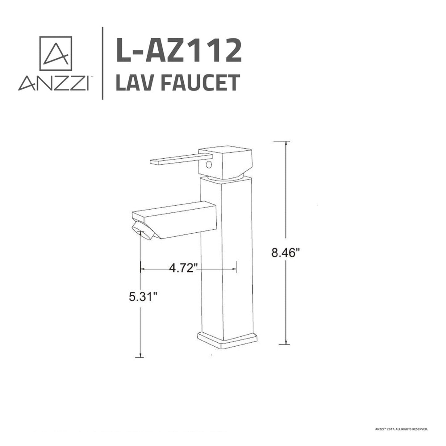 ANZZI Pygmy Series 5" Single Hole Oil Rubbed Bronze Bathroom Sink Faucet