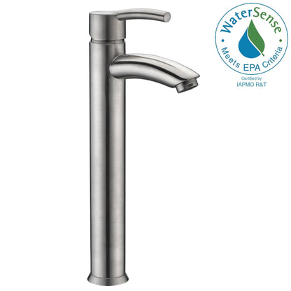 ANZZI Quartet Series 10" Single Hole Brushed Nickel Bathroom Sink Faucet