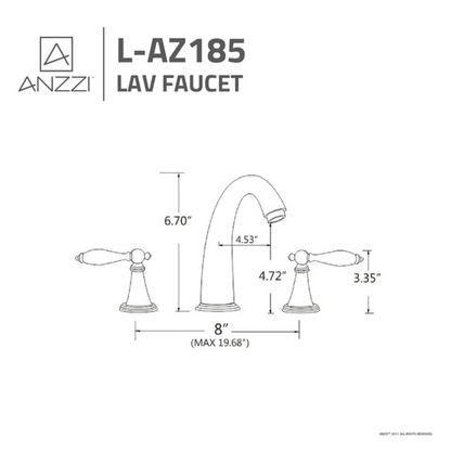 ANZZI Queen Series 5" Widespread Brushed Nickel Bathroom Sink Faucet