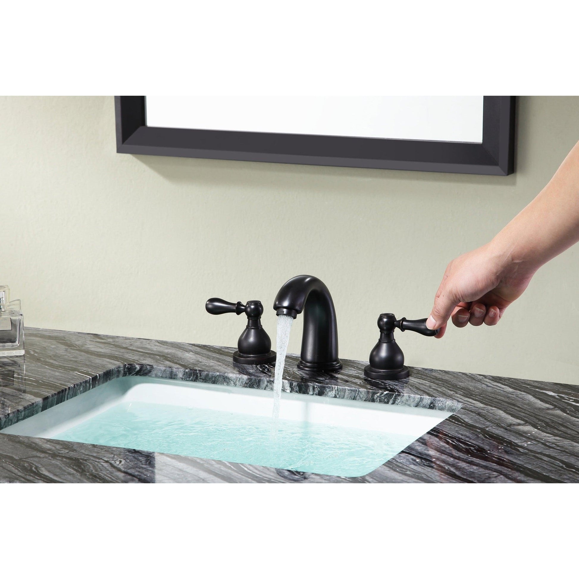 ANZZI Raider Series 4" Widespread Oil Rubbed Bronze Bathroom Sink Faucet