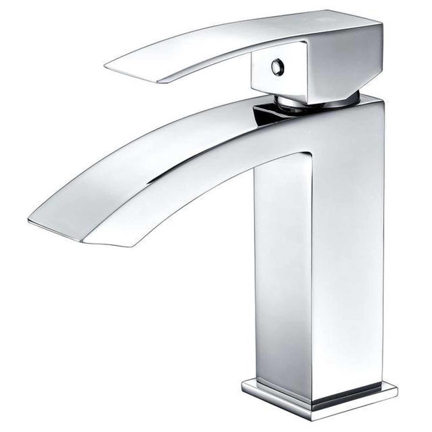 ANZZI Revere Series 7" Single Hole Polished Chrome Low-Arc Bathroom Sink Faucet