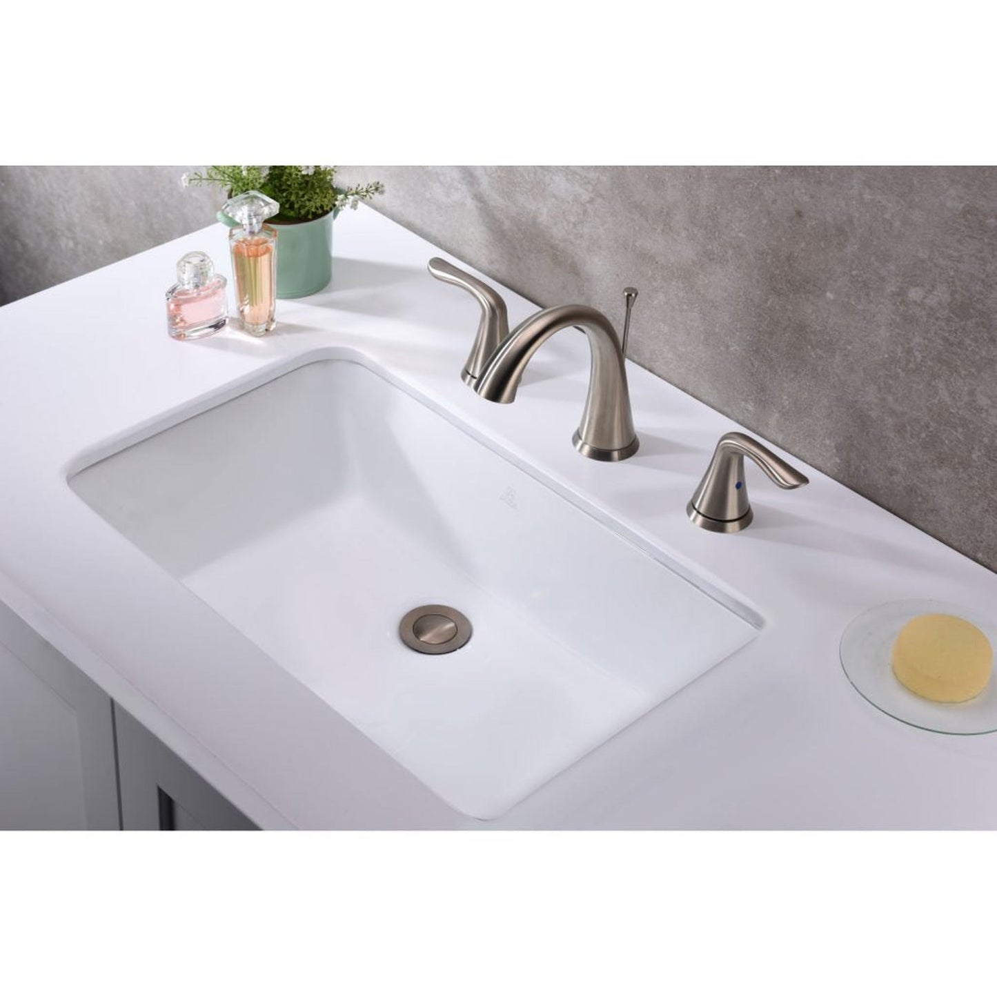 ANZZI Rhodes Series 21" x 13" Rectangular Glossy White Undermount Sink With Built-In Overflow