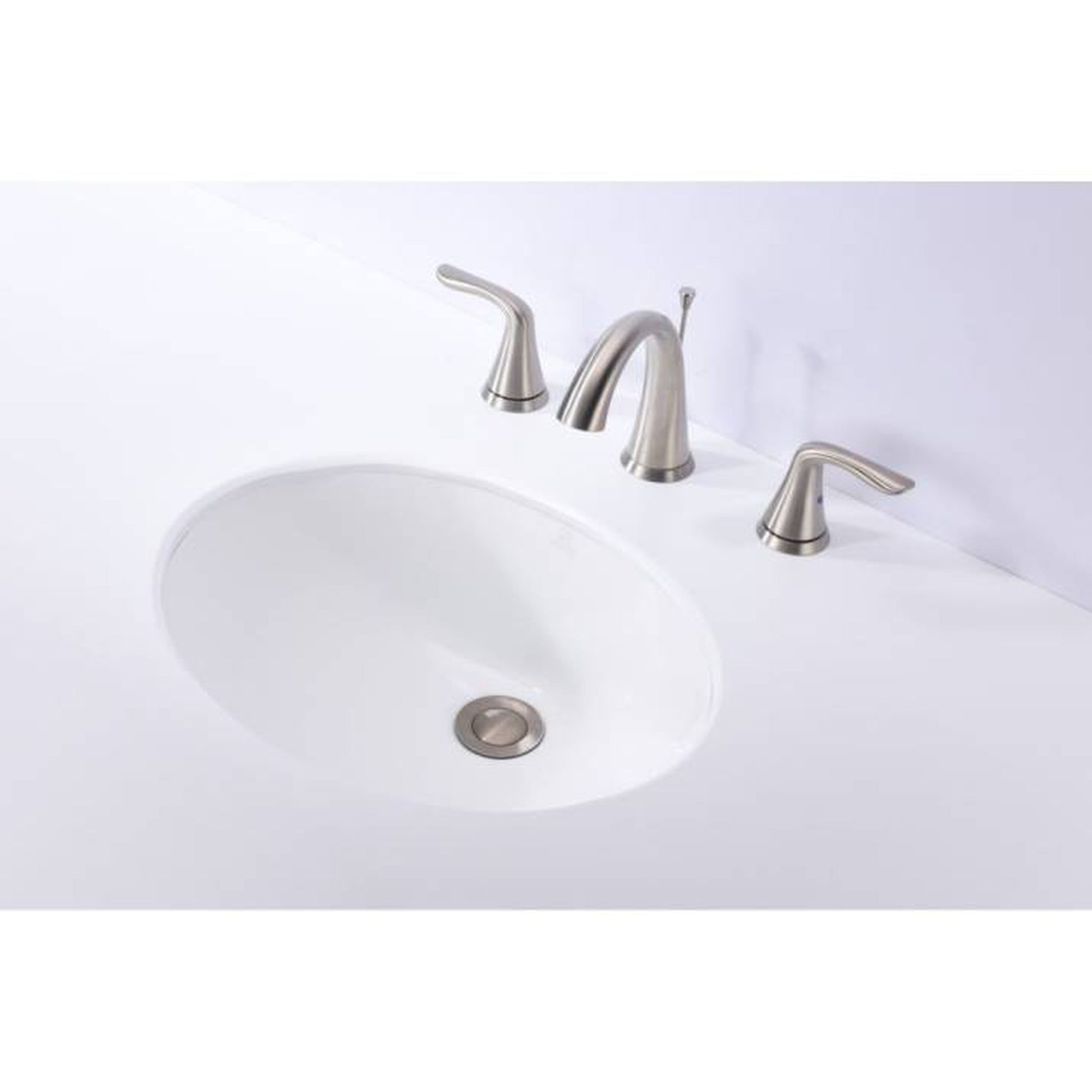 ANZZI Rhodes Series 21.5" x 15" Oval Shape Glossy White Undermount Sink With Built-In Overflow