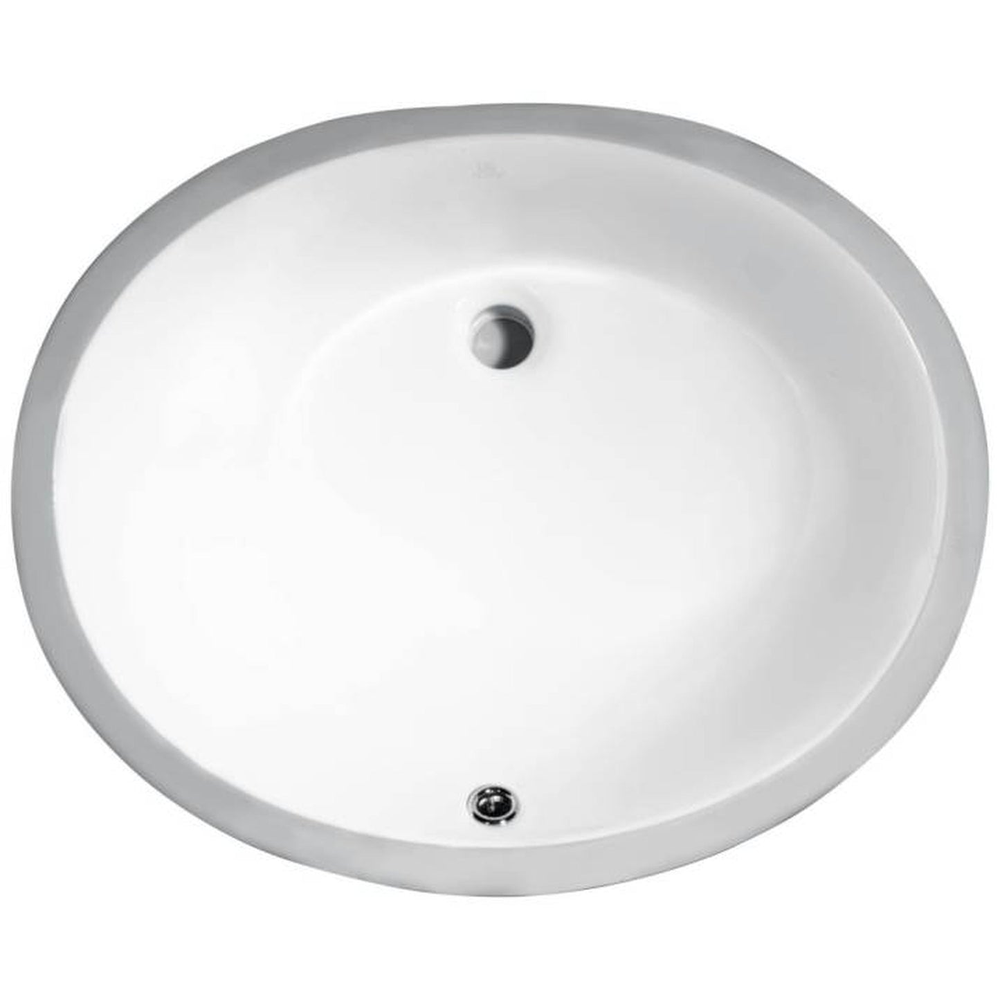 ANZZI Rhodes Series 21.5" x 15" Oval Shape Glossy White Undermount Sink With Built-In Overflow