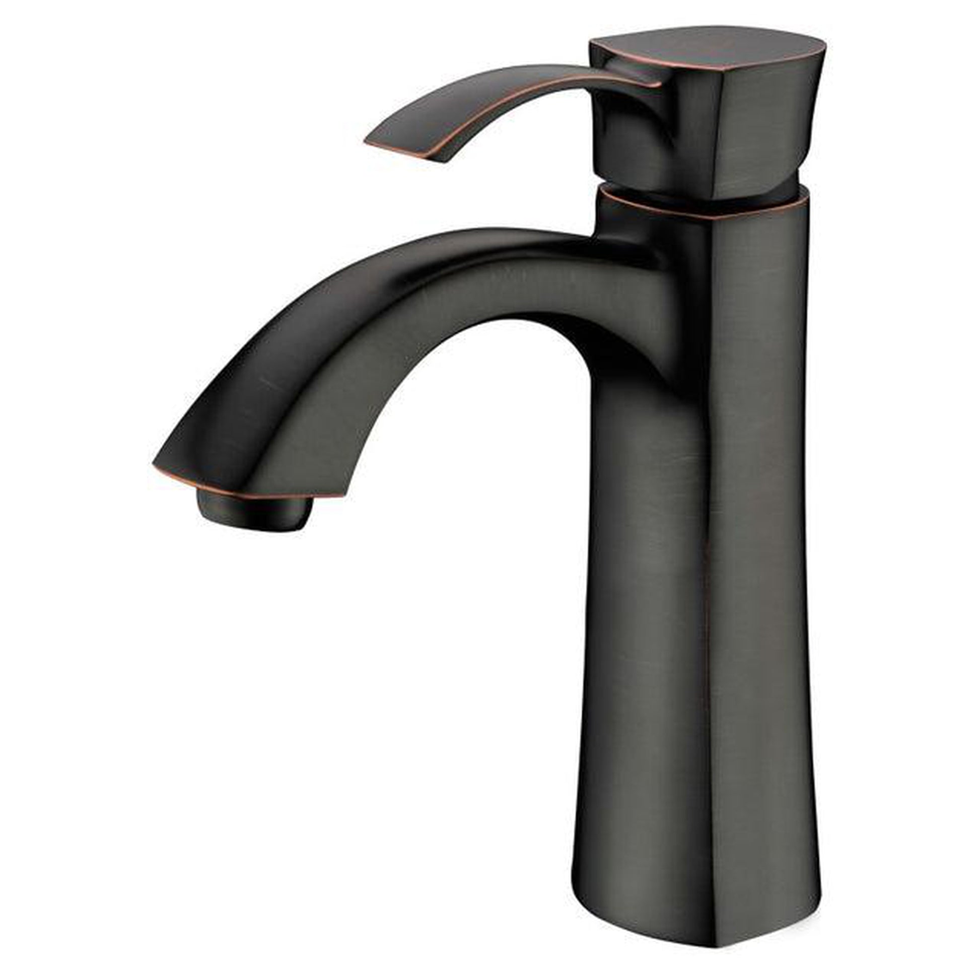 ANZZI Rhythm Series 5" Single Hole Oil Rubbed Bronze Mid-Arc Bathroom Sink Faucet