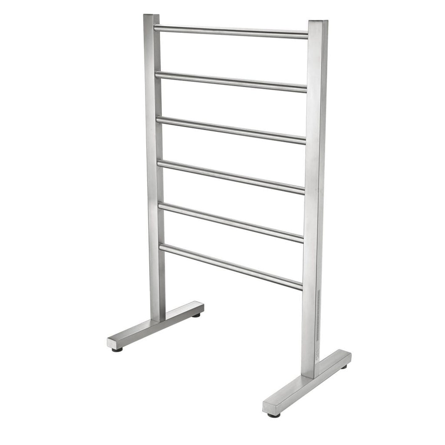 ANZZI Riposte Series Brushed Nickel 6-Bar Stainless Steel Floor Mounted Electric Towel Warmer Rack