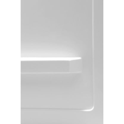 ANZZI Rose Series 60" x 36" x 74" White Acrylic Alcove Three Piece Shower Wall System With 5 Built-in Shelves