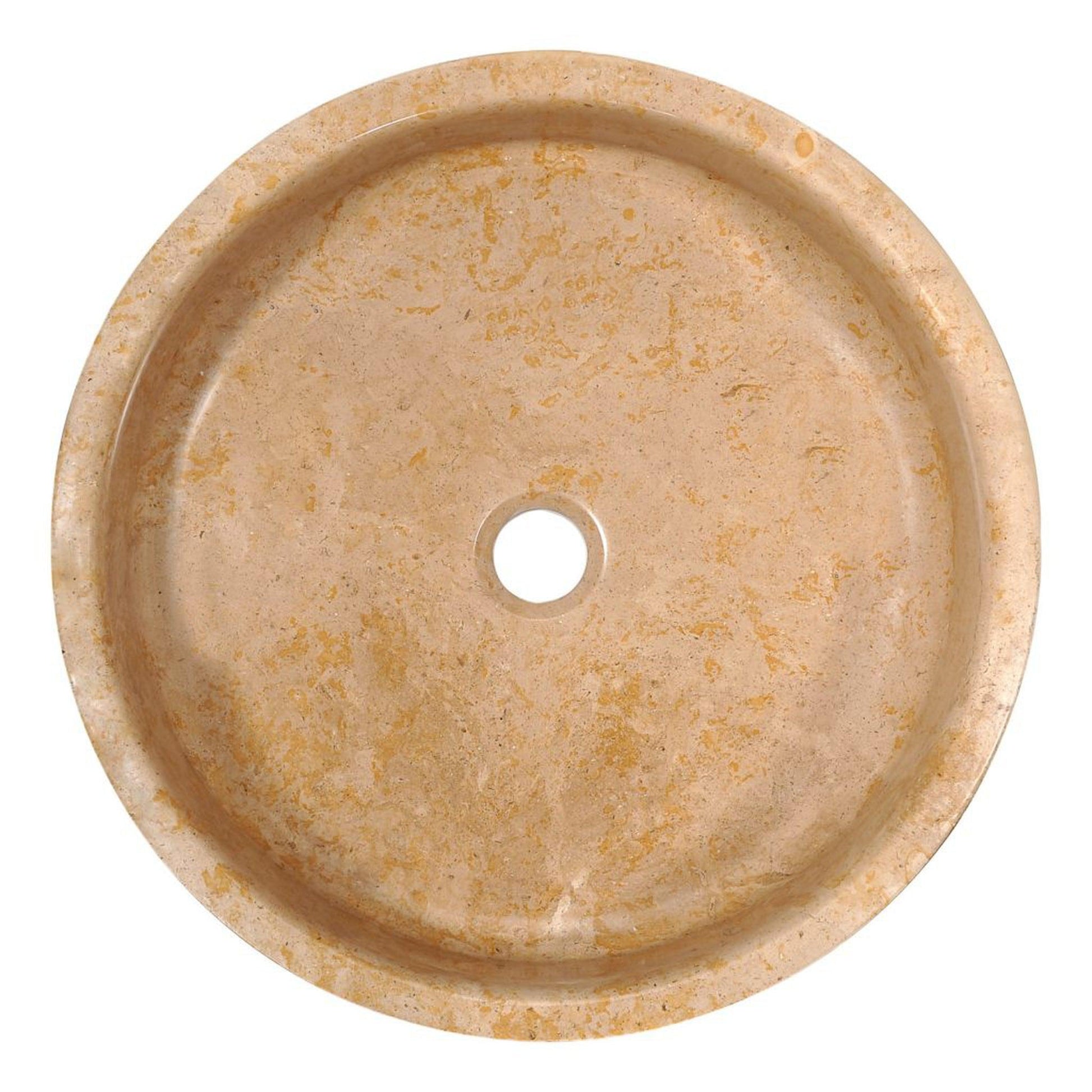 ANZZI Rune Series 17" x 17" Round Classic Cream Vessel Sink