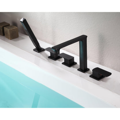 ANZZI Shore Series 3-Handle Oil Rubbed Bronze Roman Tub Faucet With Euro-Grip Handheld Sprayer