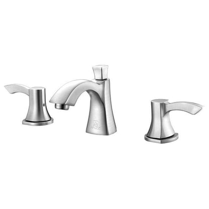 ANZZI Sonata Series 3" Widespread Brushed Nickel Mid-Arc Bathroom Sink Faucet