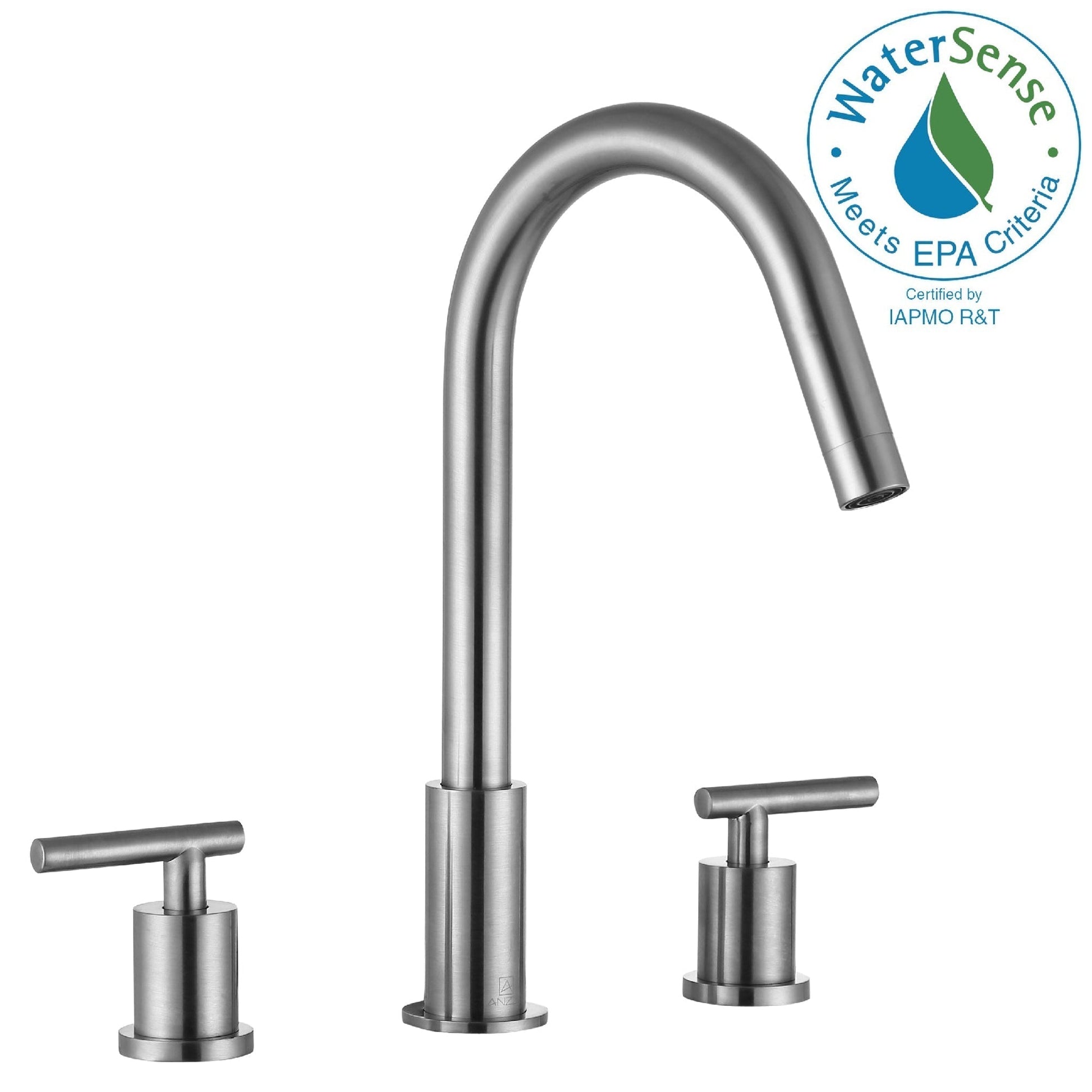 ANZZI Spartan Series 8" Widespread Brushed Nickel Bathroom Sink Faucet