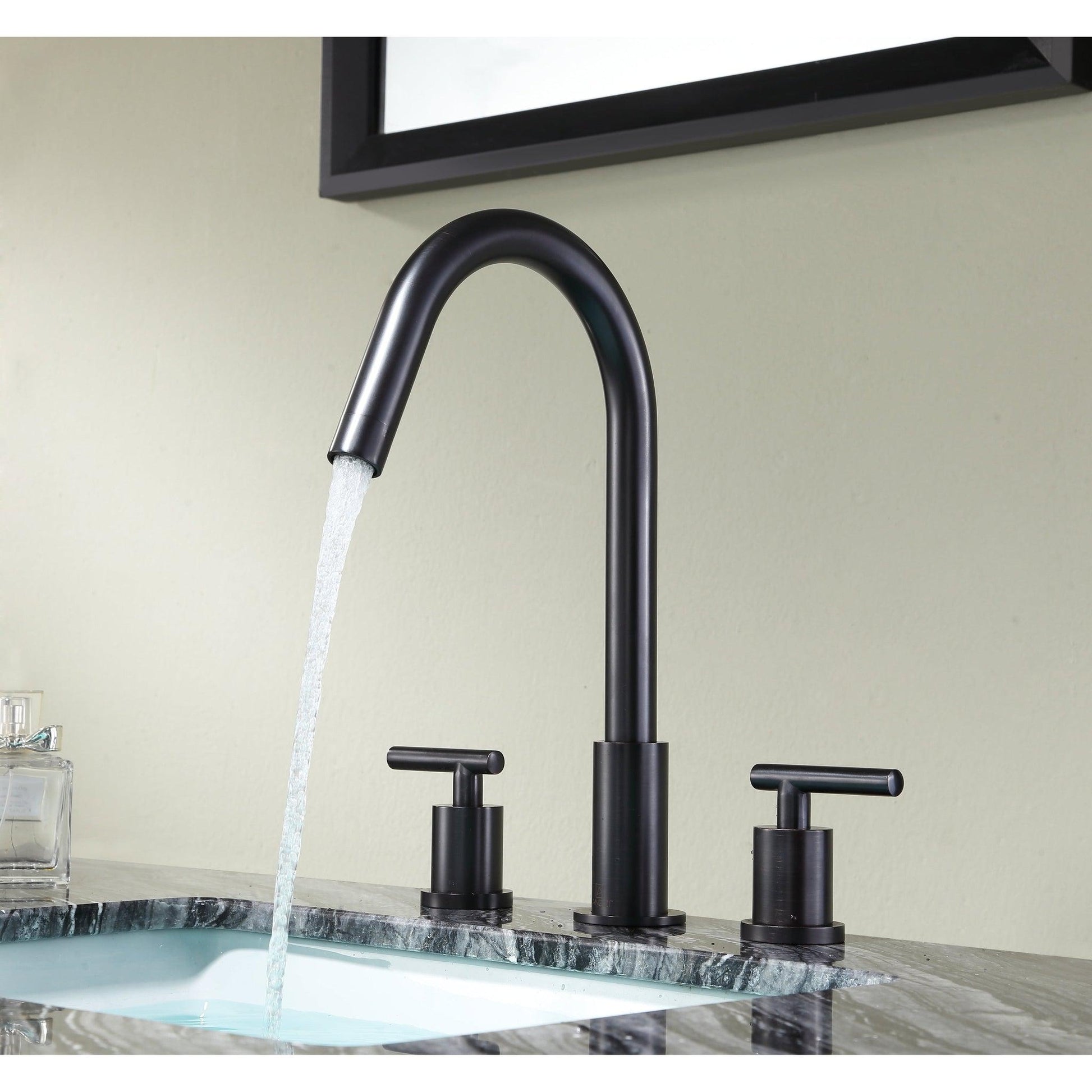 ANZZI Spartan Series 8" Widespread Oil Rubbed Bronze Bathroom Sink Faucet