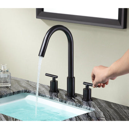 ANZZI Spartan Series 8" Widespread Oil Rubbed Bronze Bathroom Sink Faucet