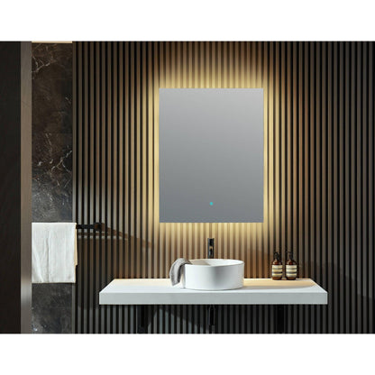 ANZZI Stellar Series 36" x 28" Frameless Led Bathroom Mirror With Built-In Defogger and Bluetooth Speaker