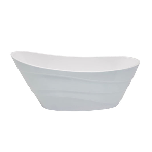 ANZZI Stratus Series 67" x 30" Glossy White Freestanding Bathtub With Built-In Overflow and Reversible Drain