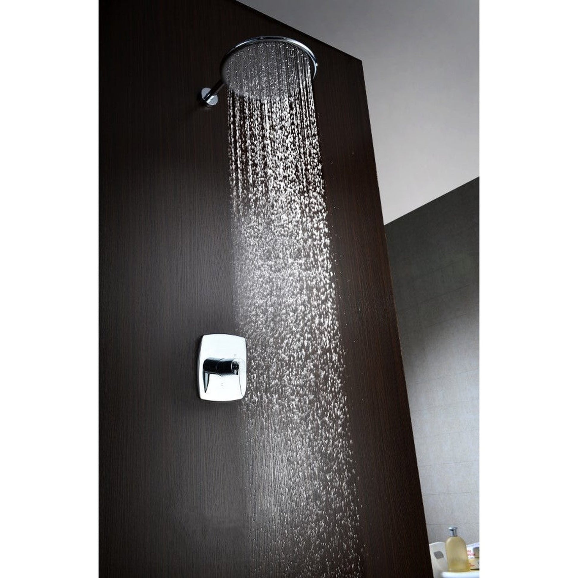 ANZZI Thyme Series Wall-Mounted Polished Chrome Single Handle Heavy Rain Shower Head