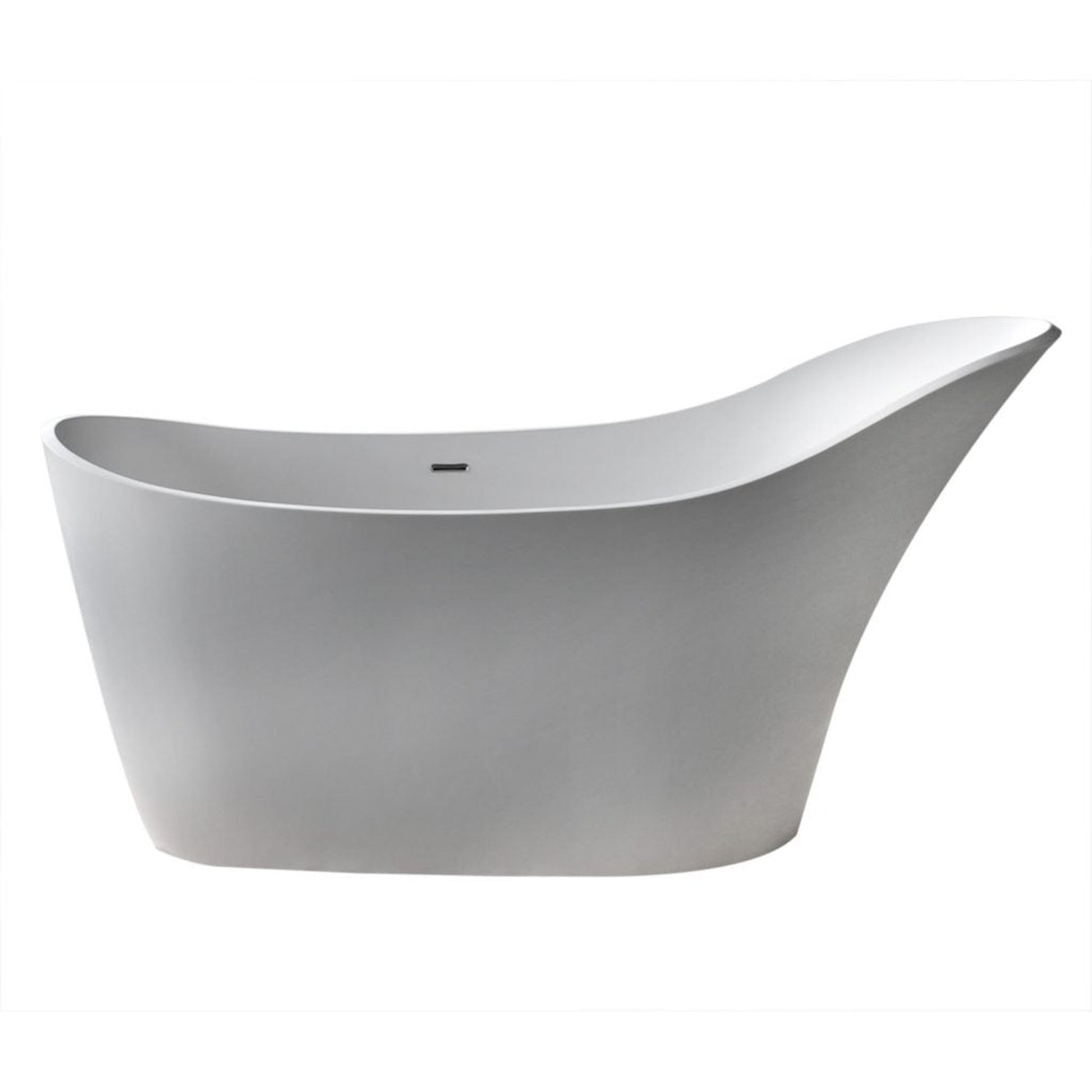 ANZZI Tuasavi Series 68" x 29" Matte White Freestanding Bathtub With Built-In Overflow and Pop-Up Drain