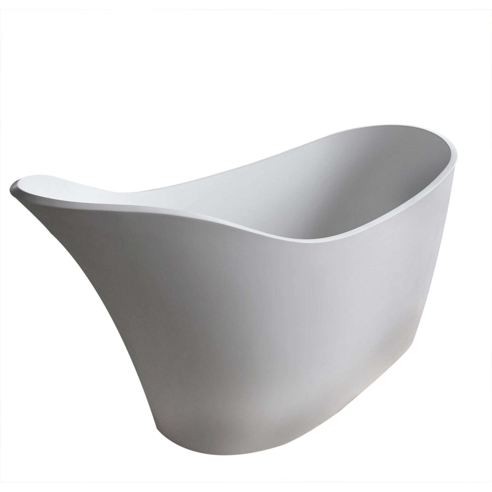 ANZZI Tuasavi Series 68" x 29" Matte White Freestanding Bathtub With Built-In Overflow and Pop-Up Drain