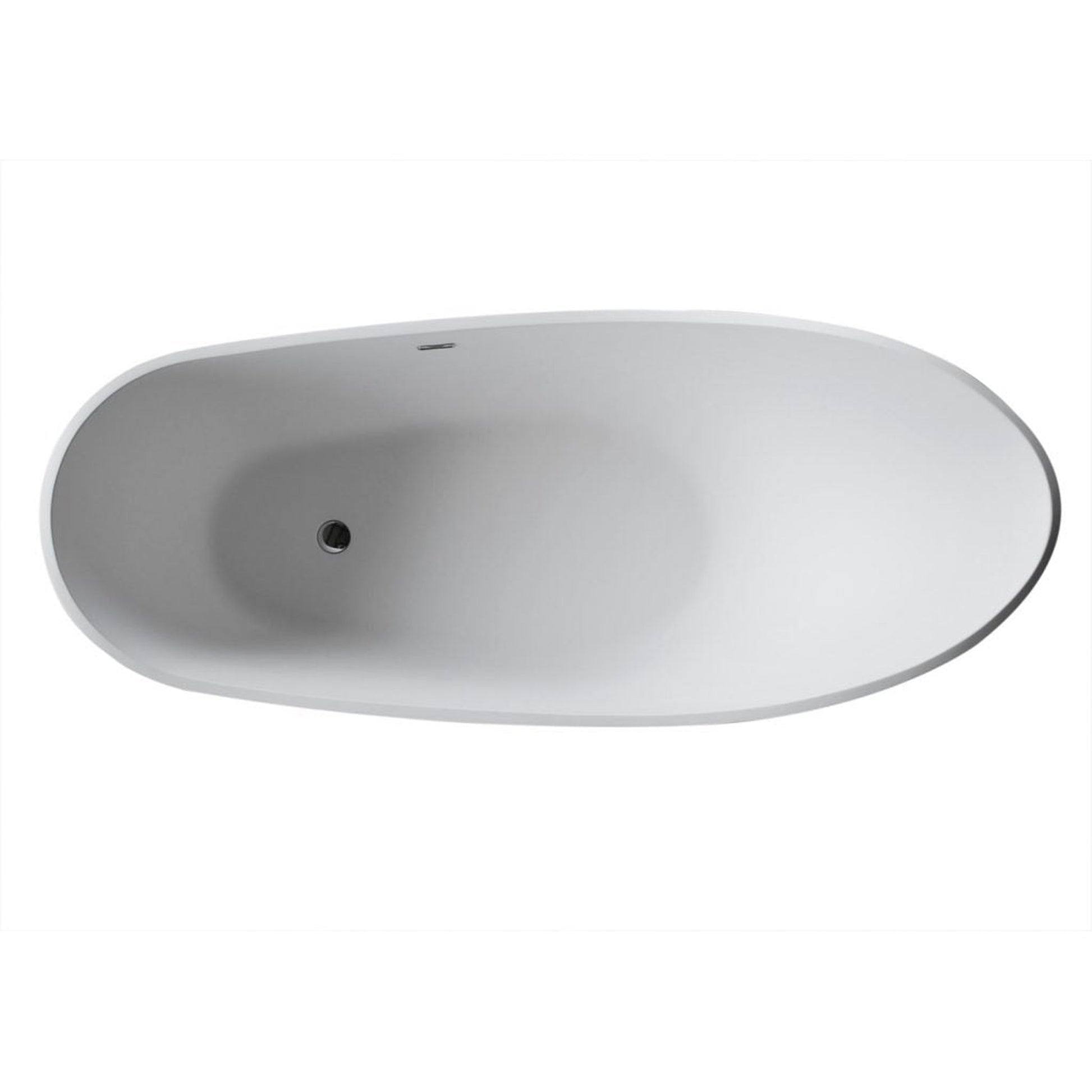 ANZZI Tuasavi Series 68" x 29" Matte White Freestanding Bathtub With Built-In Overflow and Pop-Up Drain