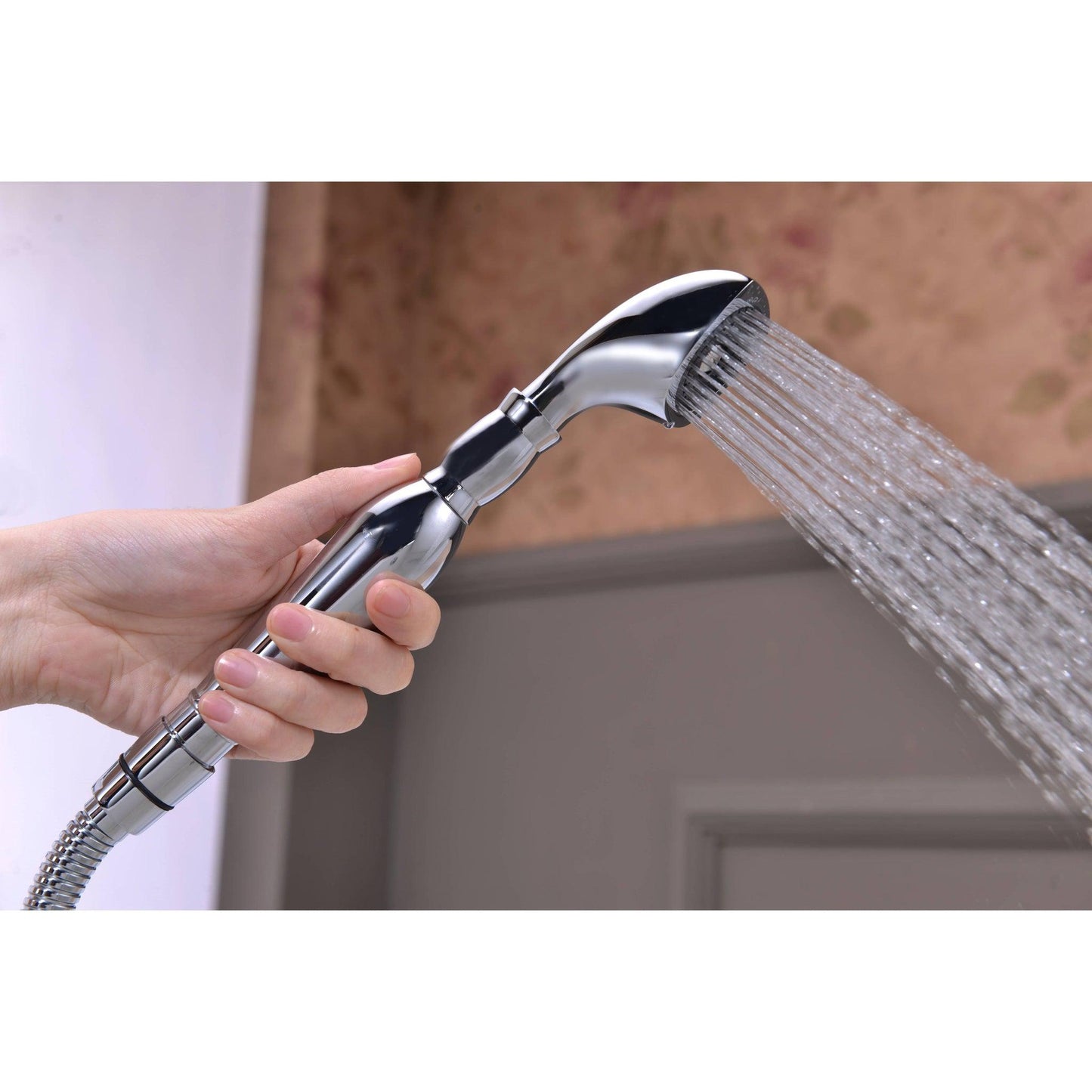 ANZZI Tugela Series 3-Handle Polished Chrome Clawfoot Tub Faucet With Euro-Grip Handheld Sprayer