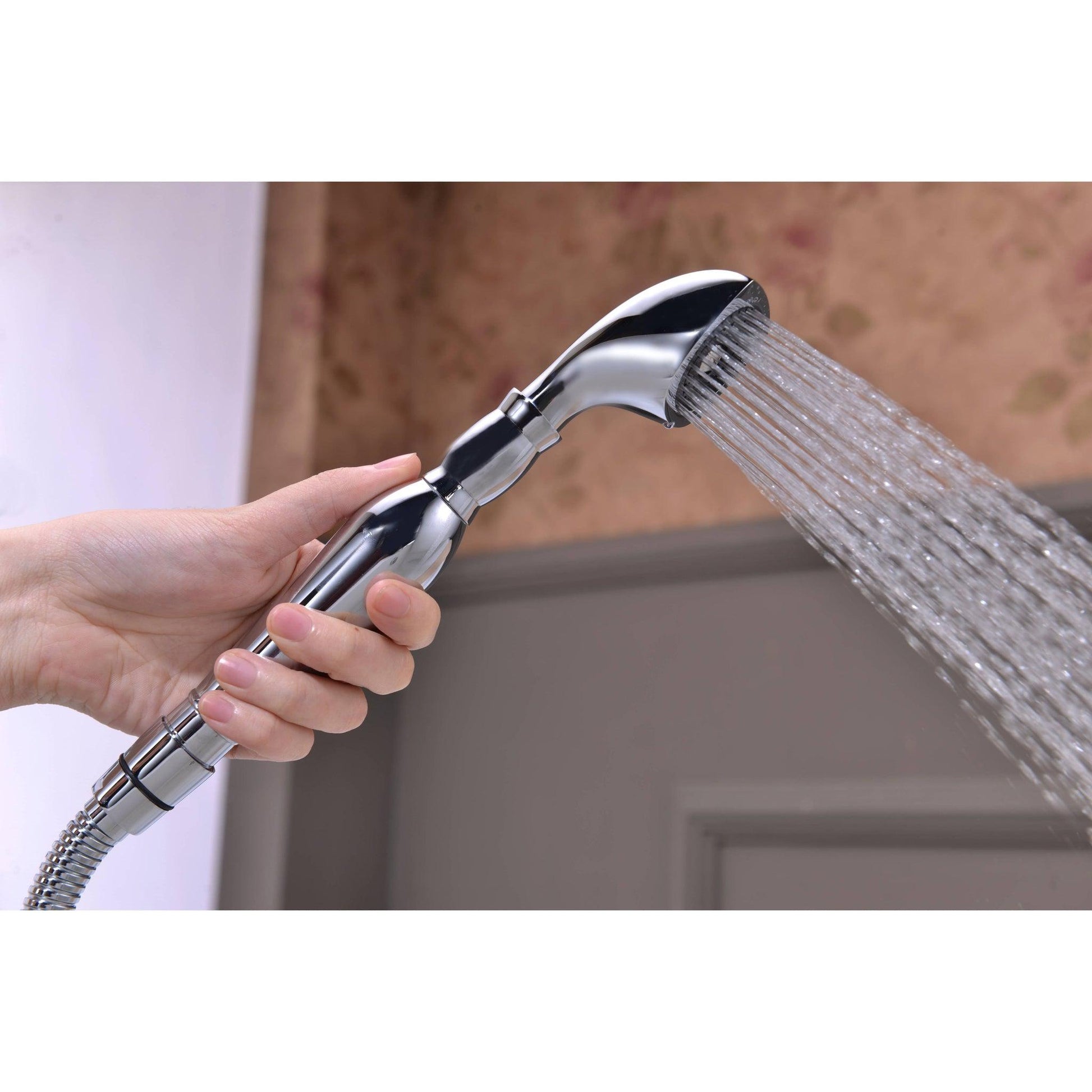 ANZZI Tugela Series 3-Handle Polished Chrome Clawfoot Tub Faucet With Euro-Grip Handheld Sprayer