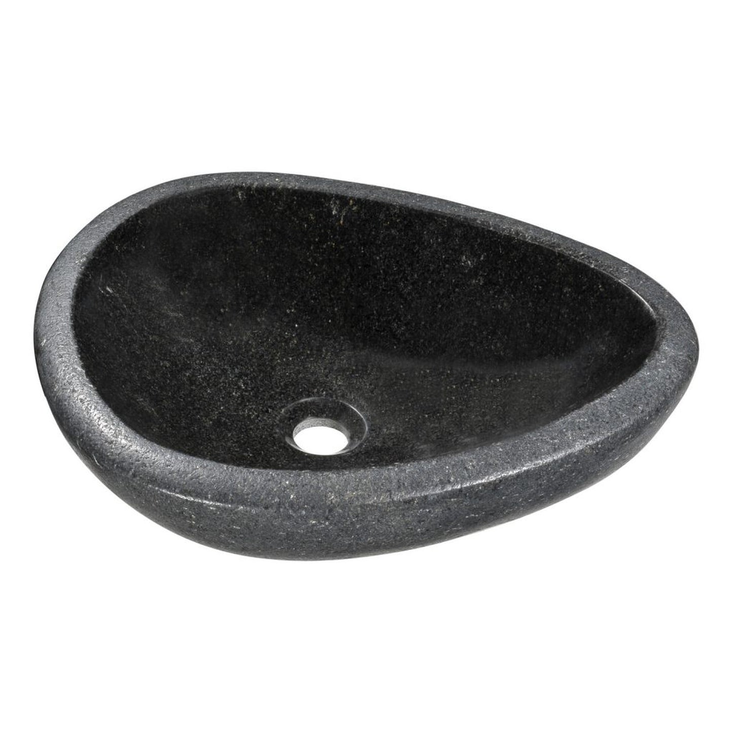 ANZZI Twin Series 19" x 15" Oval Shape Black Vessel Sink