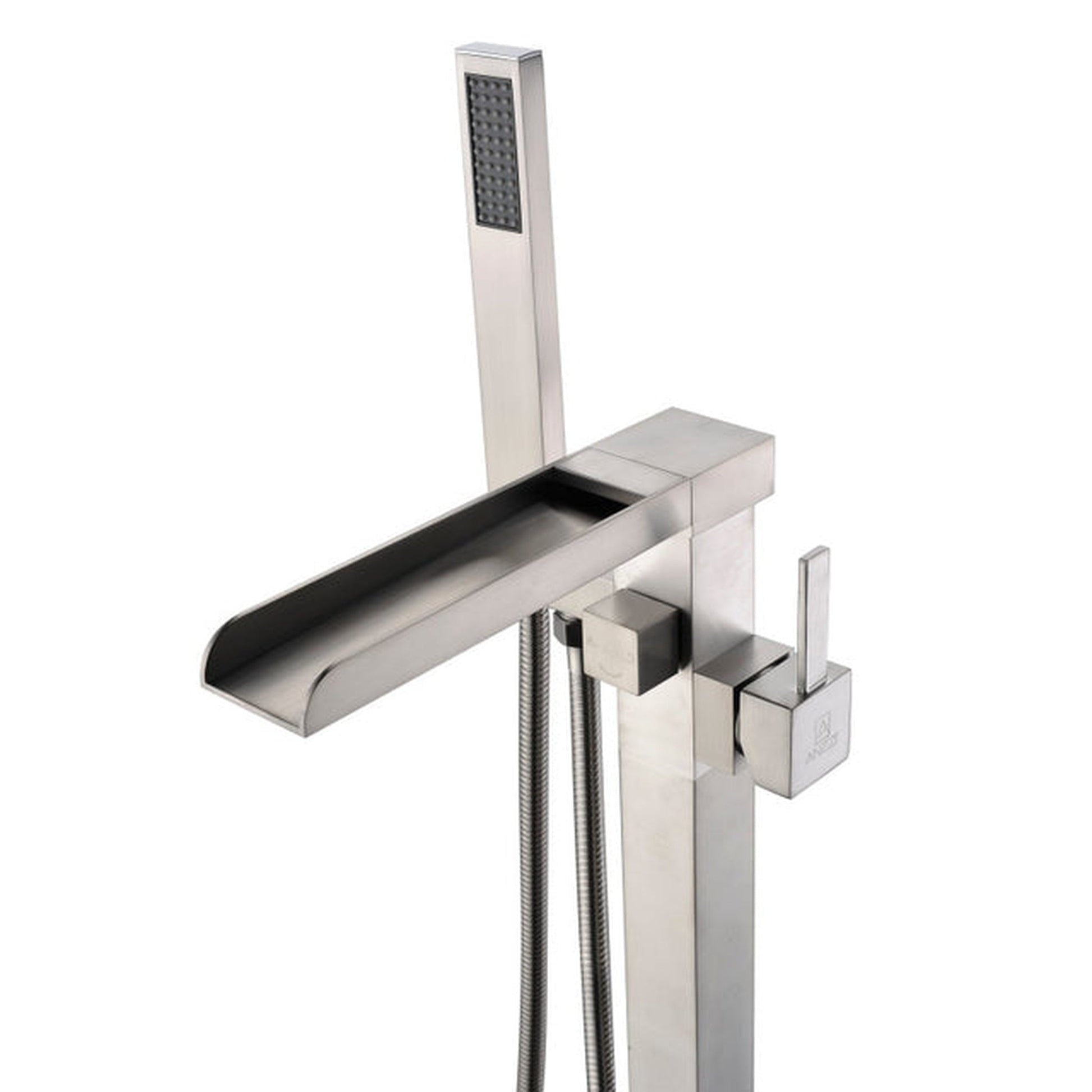 ANZZI Union Series 2-Handle Brushed Nickel Clawfoot Tub Faucet With Euro-Grip Handheld Sprayer