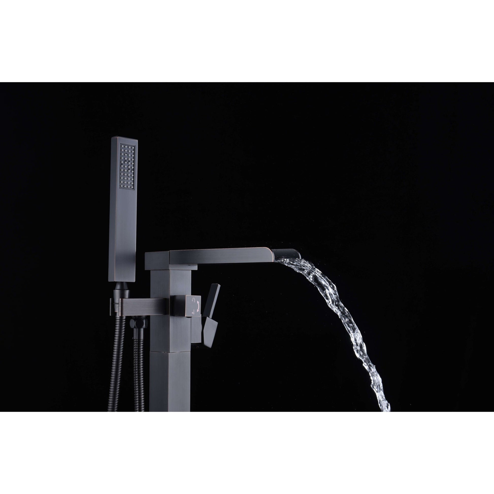 ANZZI Union Series 2-Handle Oil Rubbed Bronze Clawfoot Tub Faucet With Euro-Grip Handheld Sprayer