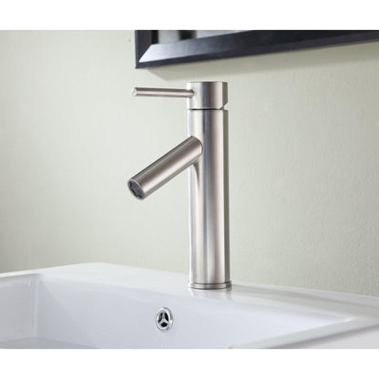 ANZZI Valle Series 5" Single Hole Brushed Nickel Bathroom Sink Faucet