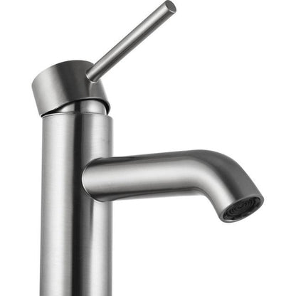 ANZZI Valle Series 9" Single Hole Brushed Nickel Bathroom Sink Faucet