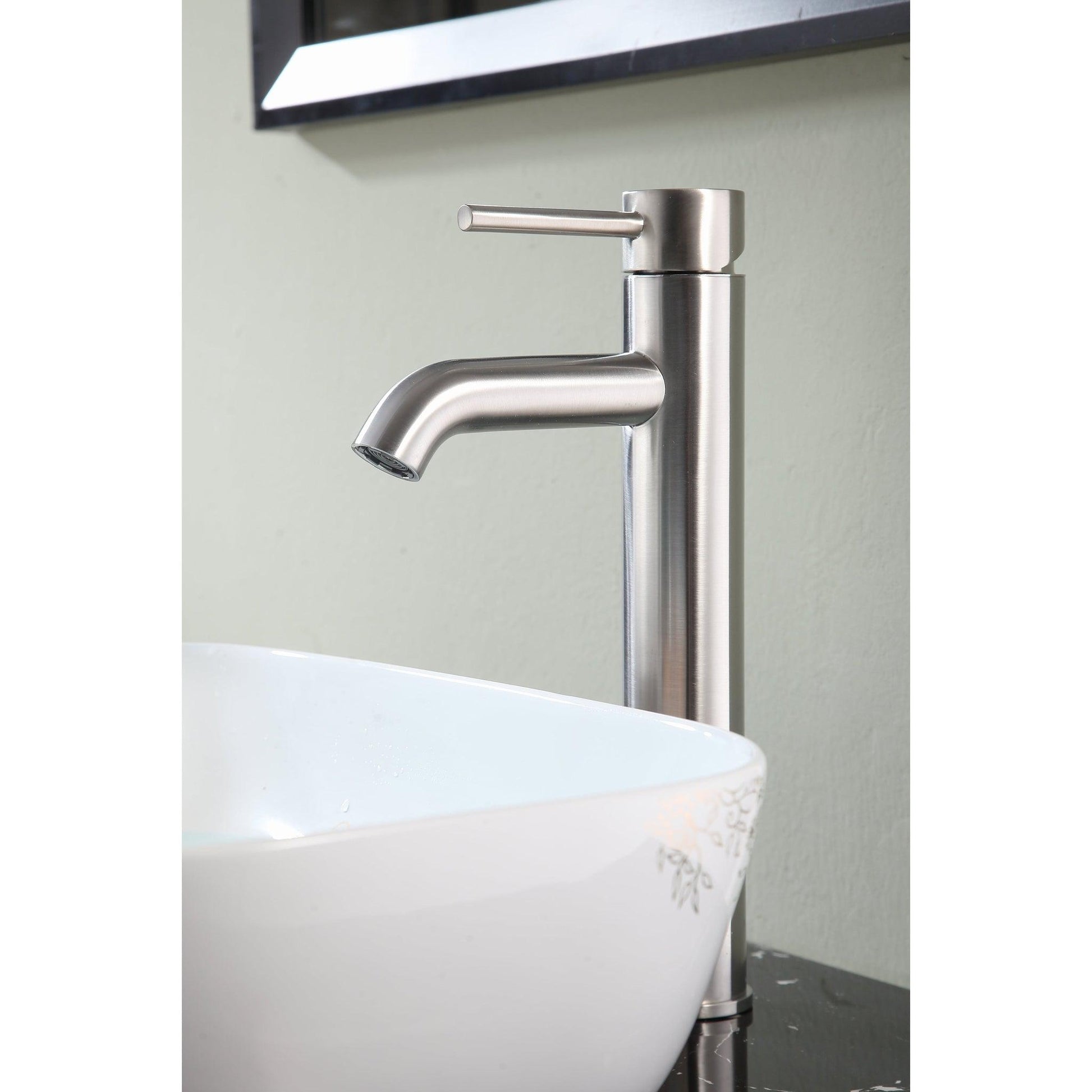 ANZZI Valle Series 9" Single Hole Brushed Nickel Bathroom Sink Faucet